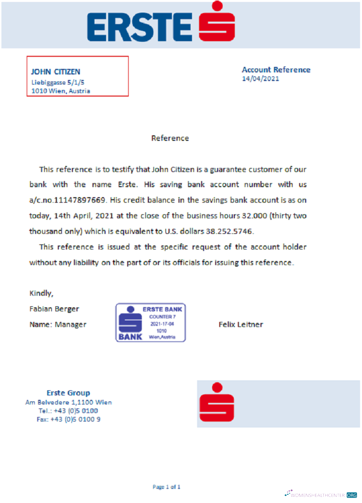 Download Austria Erste reference Photoshop template
